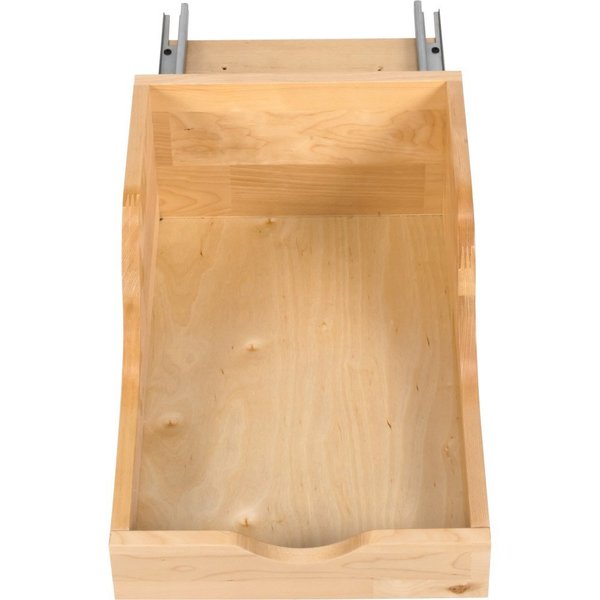 Hardware Resources 15" Wood High Back Rollout for Vanity Depth ROVHB15-WB